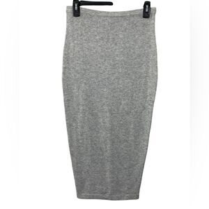 NEW‎ SER.O.YA Gray Knit Midi Skirt Small Medium S/M
